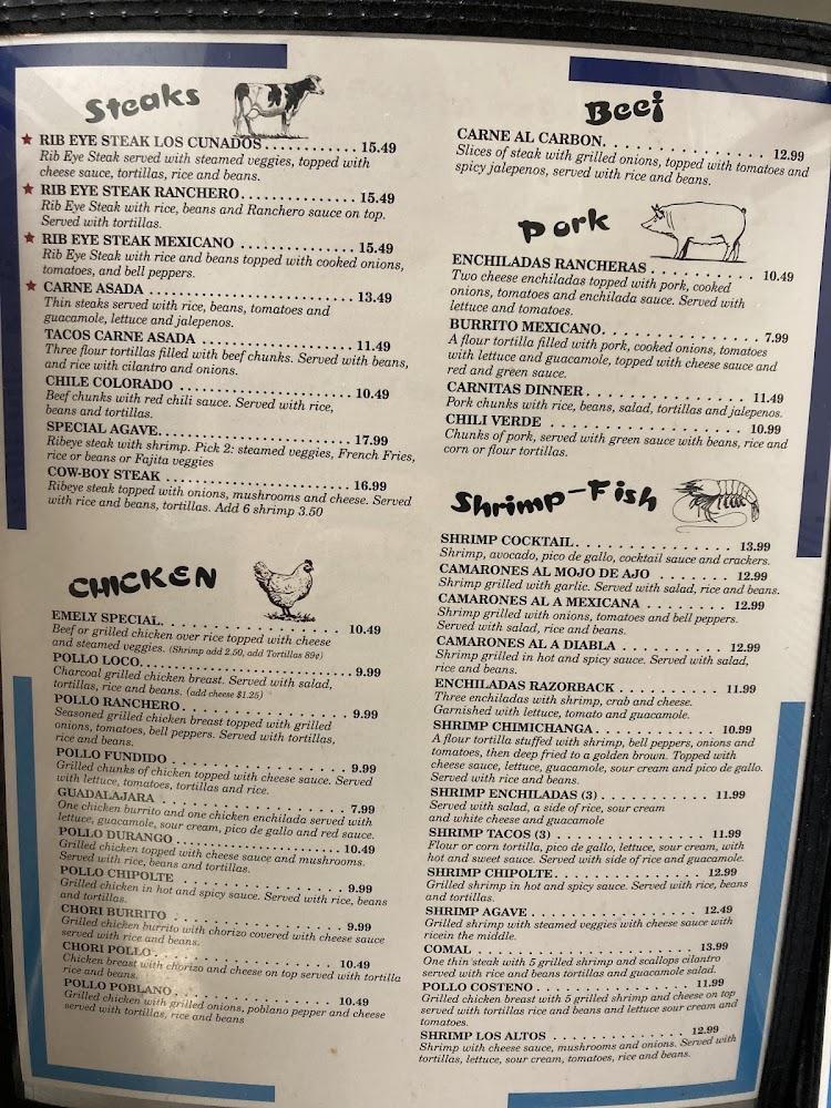 El agave mexican restaurant Menu image 3